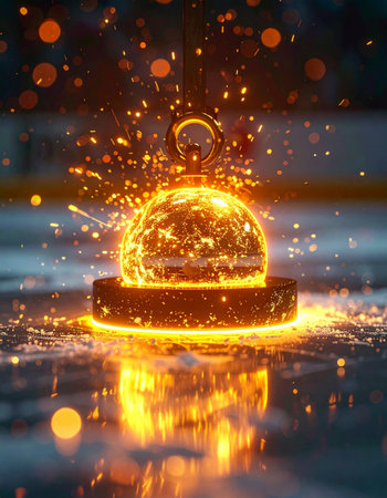 In a flash of brilliant light and a shower of incandescent sparks, a new idea is born.の素材