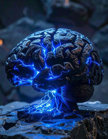 A powerful visualization of artificial intelligence coming to life.の素材