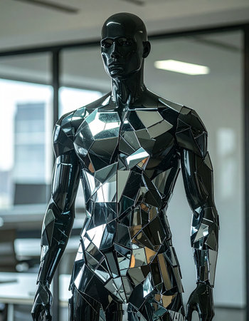 A glimpse into the future of artificial intelligence, this advanced android stands as a symbol of innovation.の素材