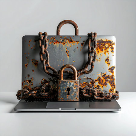 A powerful metaphor for outdated digital security.の素材