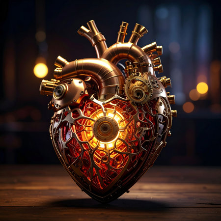 In a dimly lit workshop, a masterpiece of Victorian engineering comes to life.の素材