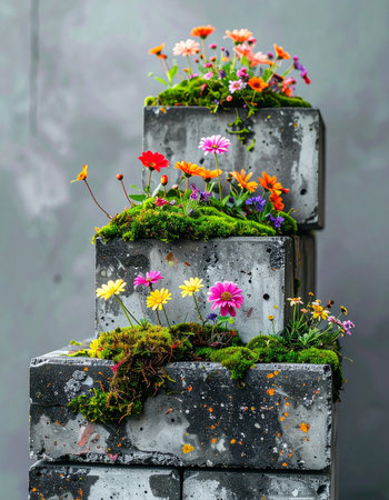 In a forgotten corner of the city, life finds a way.の素材