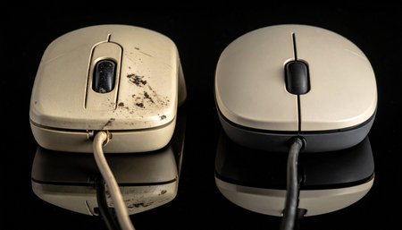 A powerful visual comparison showing the evolution of technology.の素材