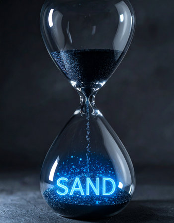 As time passes, traditional elements transform into a glowing digital future.の素材