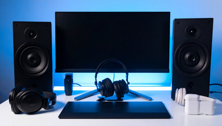 A powerful workstation awaits its creator.の素材