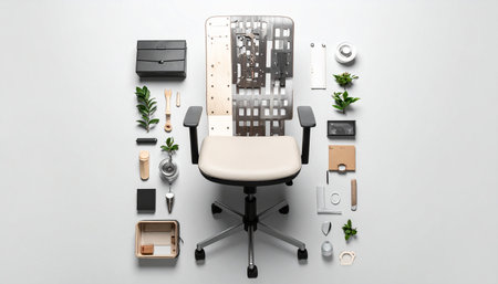 A creative visualization of a modern professional's world.の素材