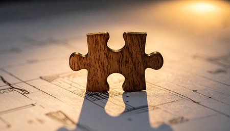 In the warm glow of a new day, the final crucial piece of the puzzle stands ready.の素材