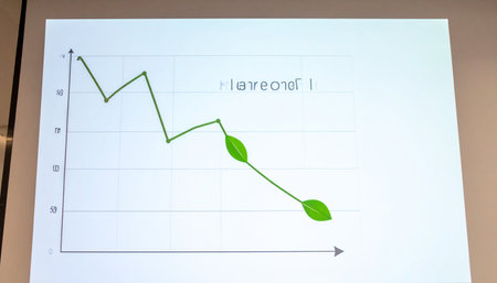 A financial chart illustrates a steep decline, symbolizing a market downturn or business loss.の素材