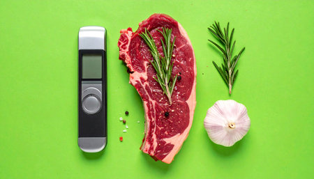 The art of the perfect steak combines classic ingredients with modern precision.の素材