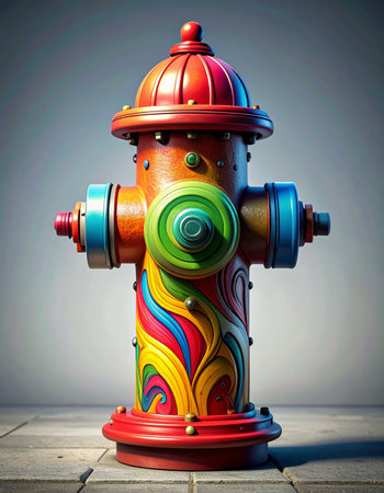 An ordinary city fire hydrant is transformed into an extraordinary piece of public art.の素材