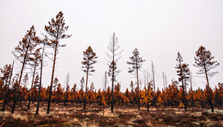 Autumn in the taiga of Kemeri national park.の素材