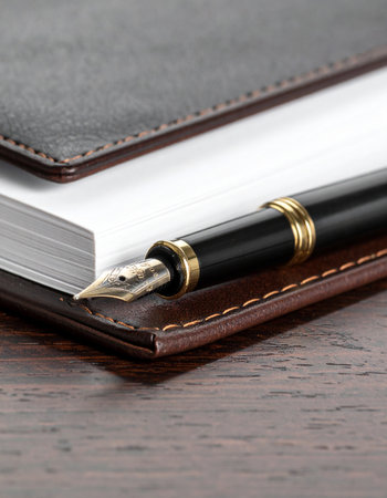 A moment of quiet reflection before the first word is written.の素材