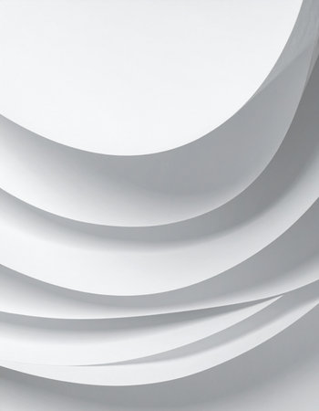 Graceful white layers undulate in a smooth, flowing composition, creating a sense of depth and movement.の素材