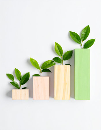 A visual representation of sustainable progress.の素材