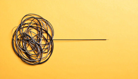 A powerful visual metaphor representing the journey from chaos to clarity.の素材