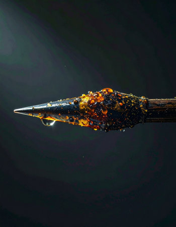 A macro view captures the dramatic moment of creation.の素材