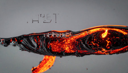 A critical system failure in progress as an electrical cable bundle overheats and melts from a dangerous power overload.の素材