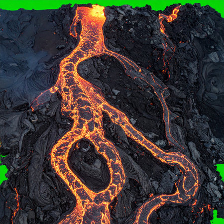 Volcanic eruption in the crater of Etna, Sicily, Italyの素材