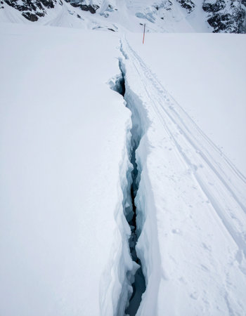 Winter hiking in the mountains on snowshoes with a backpack and tent.の素材