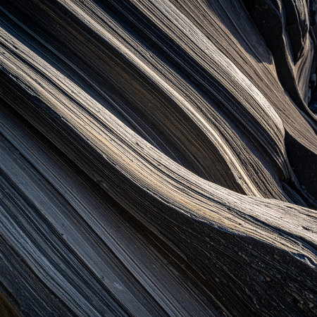 Close-up detail of weathered timber reveals the intricate story of time.の素材