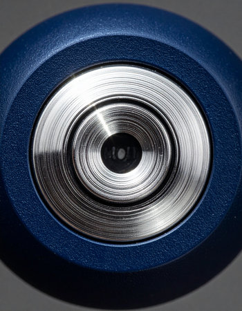 A macro view reveals the intricate details of a precision-engineered component.の素材
