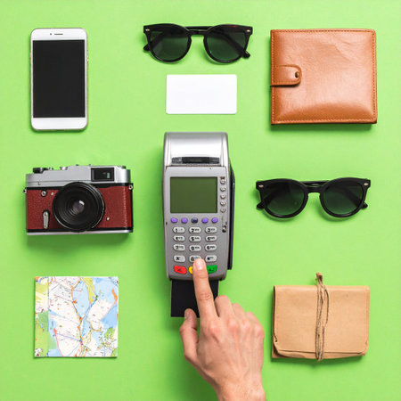 Finalizing the details for an upcoming adventure.の素材