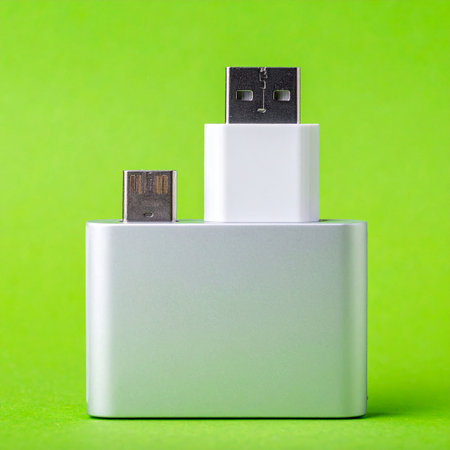 A clean, minimalist composition featuring essential modern technology.の素材