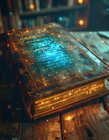 In a forgotten library, an ancient tome awakens.の素材