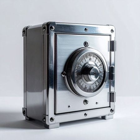 A heavy-duty steel strongbox stands as a symbol of ultimate security and protection.の素材