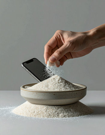 A desperate attempt to save a modern necessity.の素材