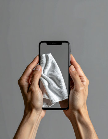 In a world constantly connected, taking a moment for digital hygiene is a modern ritual.の素材