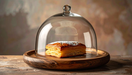 A moment of pure indulgence is preserved under a classic glass cloche.の素材