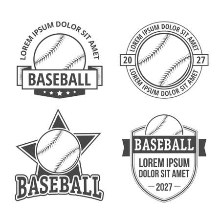 Baseball emblemsのイラスト素材