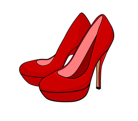 Red high-heeled shoesのイラスト素材