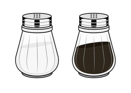 Salt and pepper potsのイラスト素材