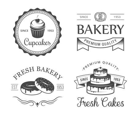 Bakery emblemsのイラスト素材
