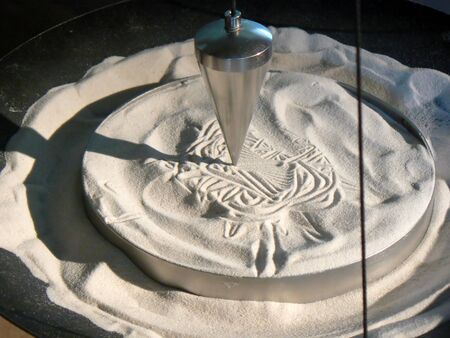 Pendula over surface of sandの写真素材