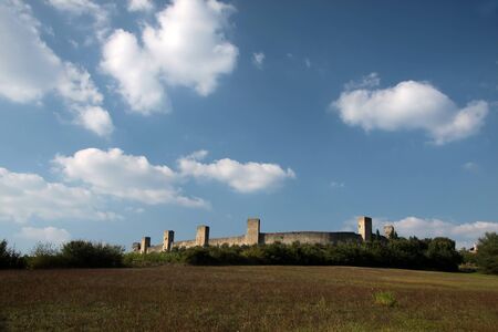 Fortress of Monteriggioni in Tuscany, Italyの写真素材