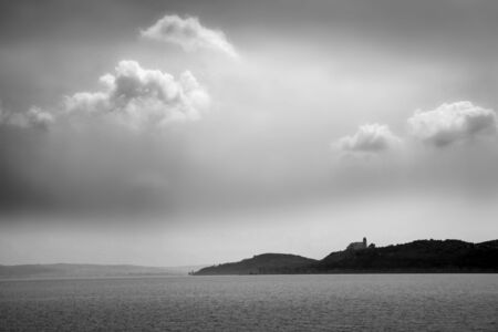 Landscape near Lake Balaton at Tihany, Hungaryの写真素材
