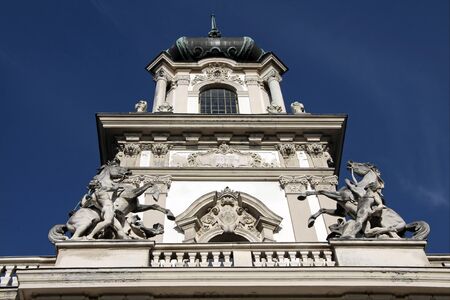 Facade of the Palace of  Festetics in Keszthely at Lake, Hungaryの写真素材