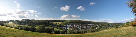 village in the Taunus mountains in summer time, Geramnyの写真素材
