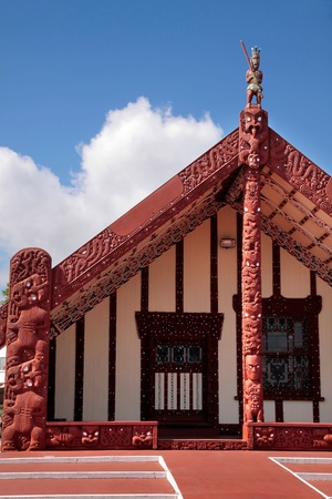 Maori house in Rotorua, North Island, New Zealandのeditorial素材