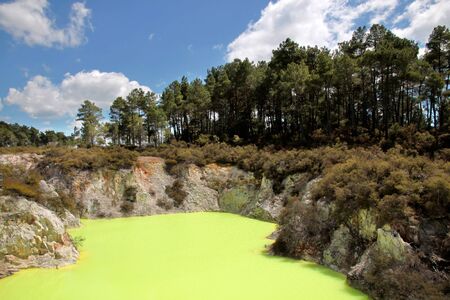 Wai-o-Tapu geothermal area in Rotorua, North Island, New Zealand