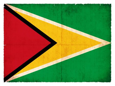 National Flag of Guyana created in grunge styleの写真素材