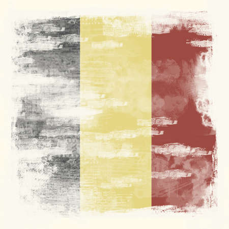 National Flag of Belgium created in grunge styleの写真素材