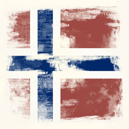 National Flag of Norway created in grunge styleの写真素材