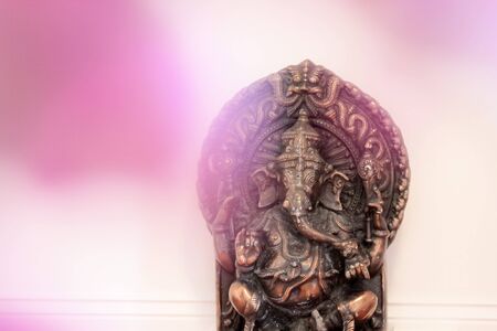 Statue of the Hindu deity Ganesha as a decoration in a yoga room