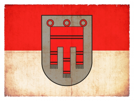 Flag of the Austrian province Vorarlberg  created in grunge styleの写真素材