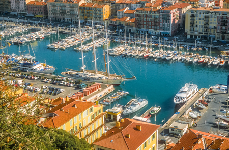 Old port of Nice, Cote Azur, Franceのeditorial素材
