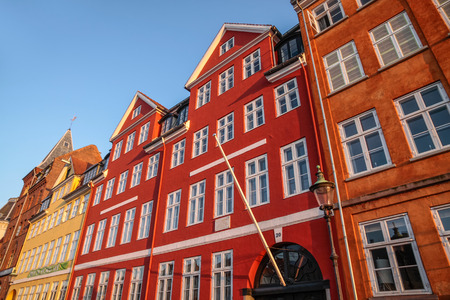 Colorful facades at Nyhavn in Copenhagen, Denmarkのeditorial素材
